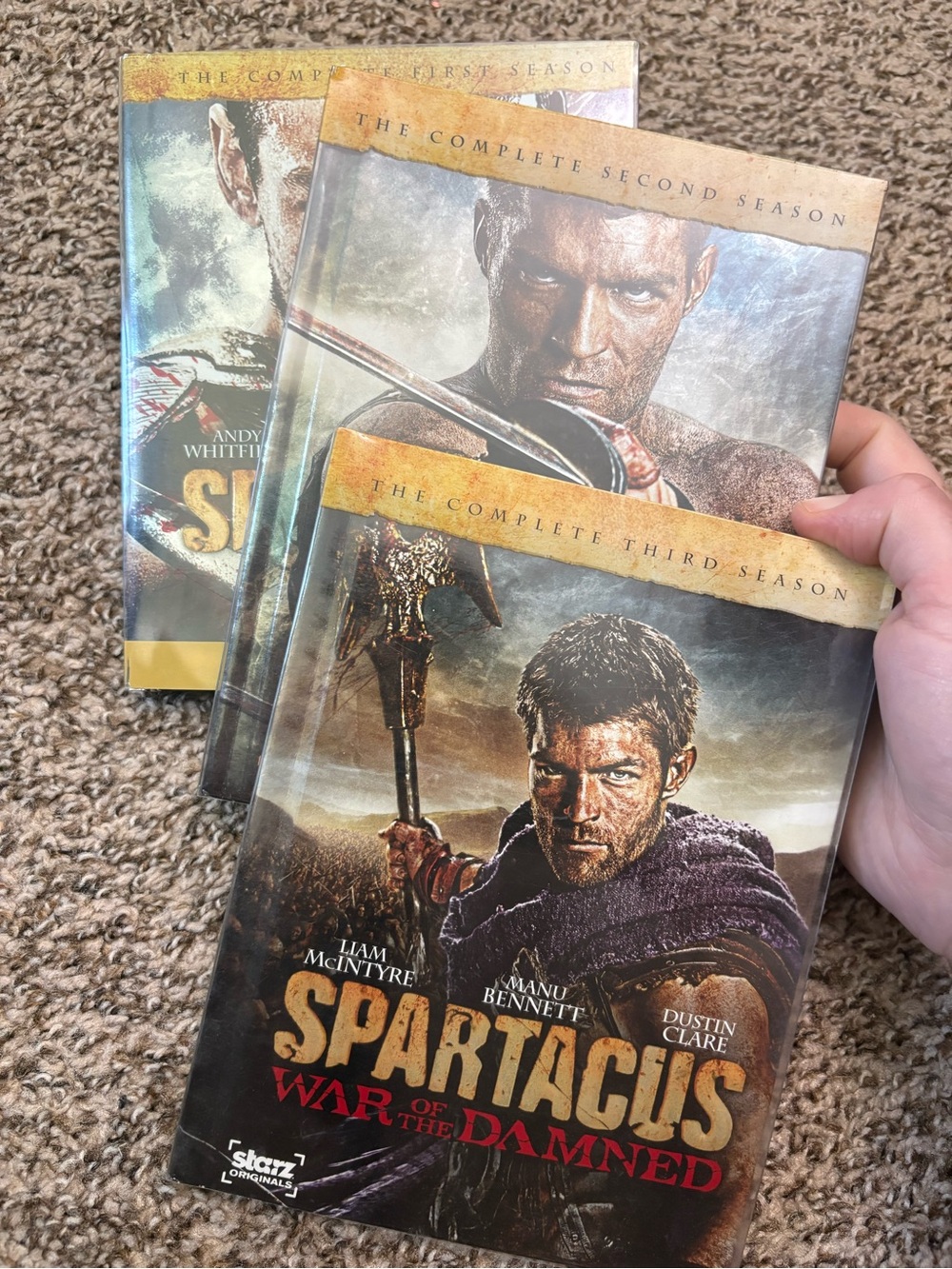 Spartacus TV Series DVDs, Seasons 1-3